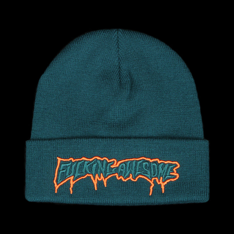 Fucking Awesome Running Logo Cuff Beanie Teal