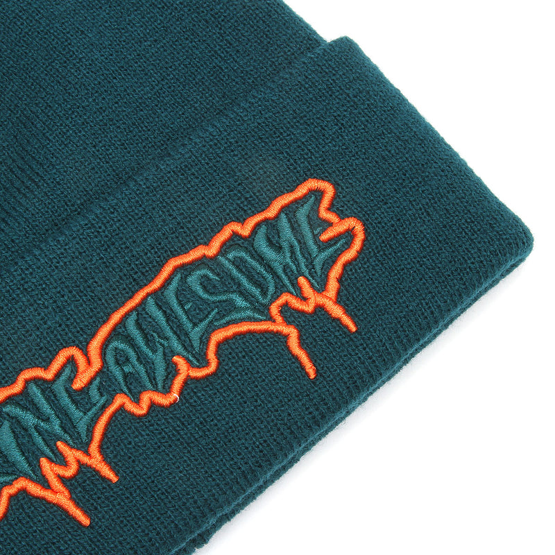 Fucking Awesome Running Logo Cuff Beanie Teal