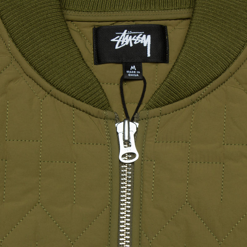 Stussy S Quilted Liner Jacket  Olive