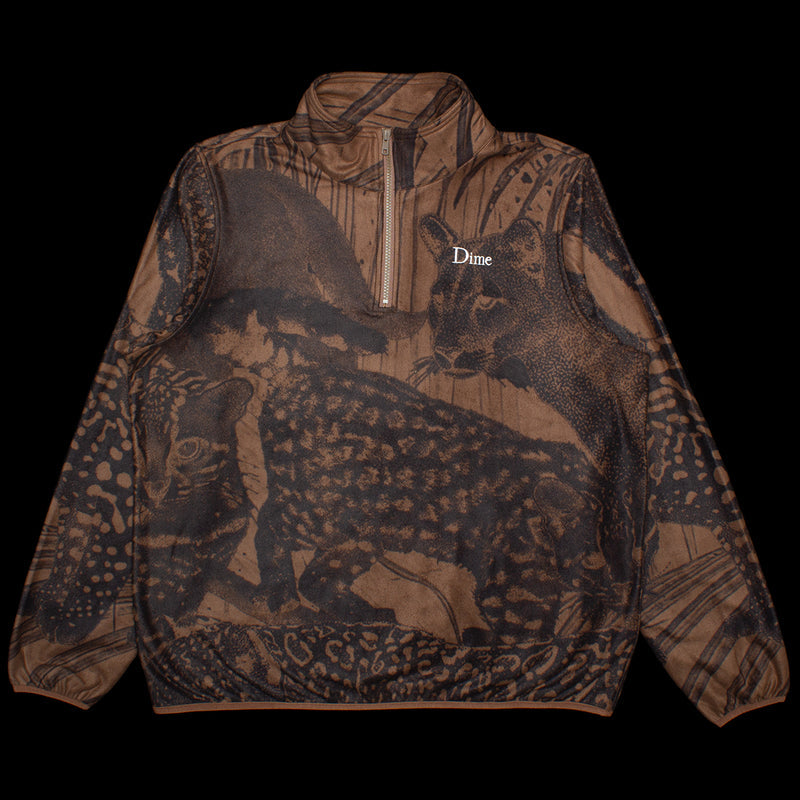 Dime Safari Polar Zip Fleece - Sepia