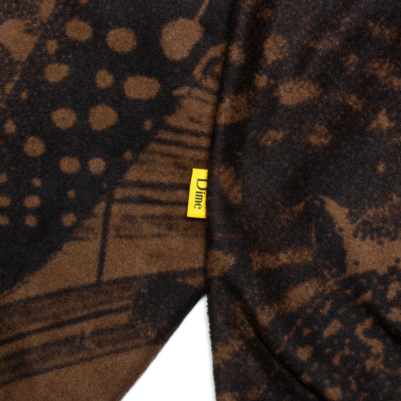 Dime Safari Polar Zip Fleece - Sepia