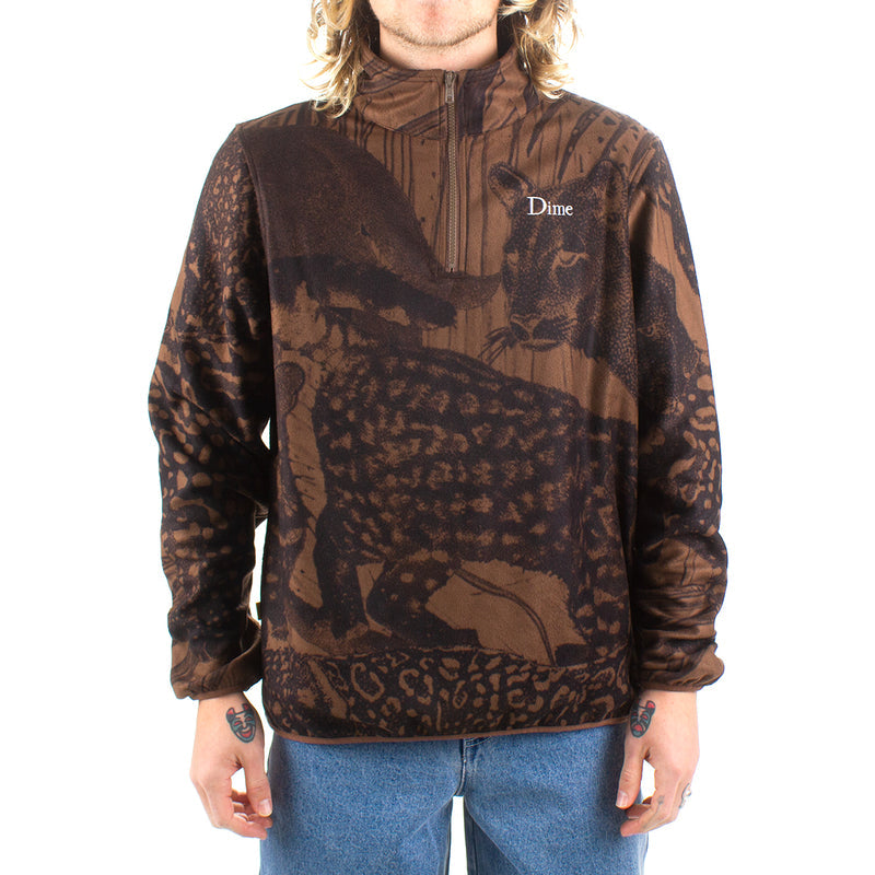 Dime Safari Polar Zip Fleece - Sepia