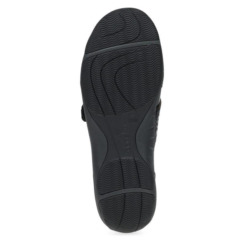 Sallie Wide Black Waxy Burnished