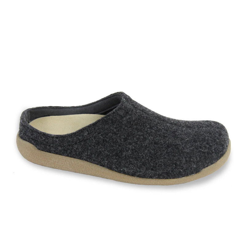 Sanita Lodge Slide Slipper (Unisex) - Charcoal/Charcoal Dress-Casual - Slipper - The Heel Shoe Fitters