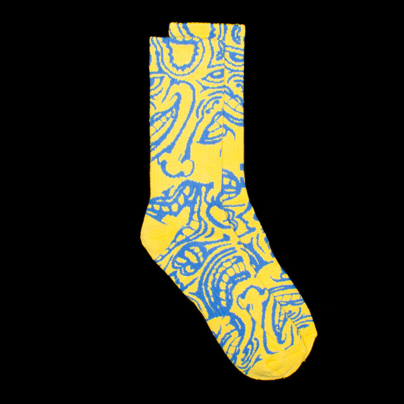 Carpet Company Schizoid Sock Color : Yellow / Blue