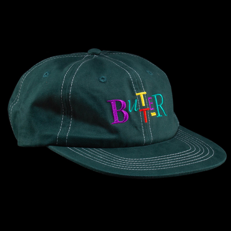 Butter Goods Scope 6 Panel Hat : Forest Green