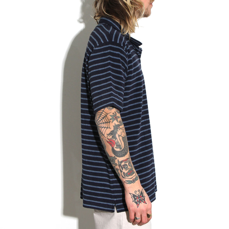 Polar Serge Polo Shirt Navy  Edit alt text