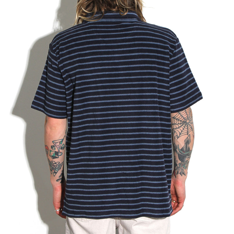 Polar Serge Polo Shirt Navy  Edit alt text