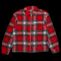 Stussy Shadow Plaid Sherpa Zip Shirt : Red