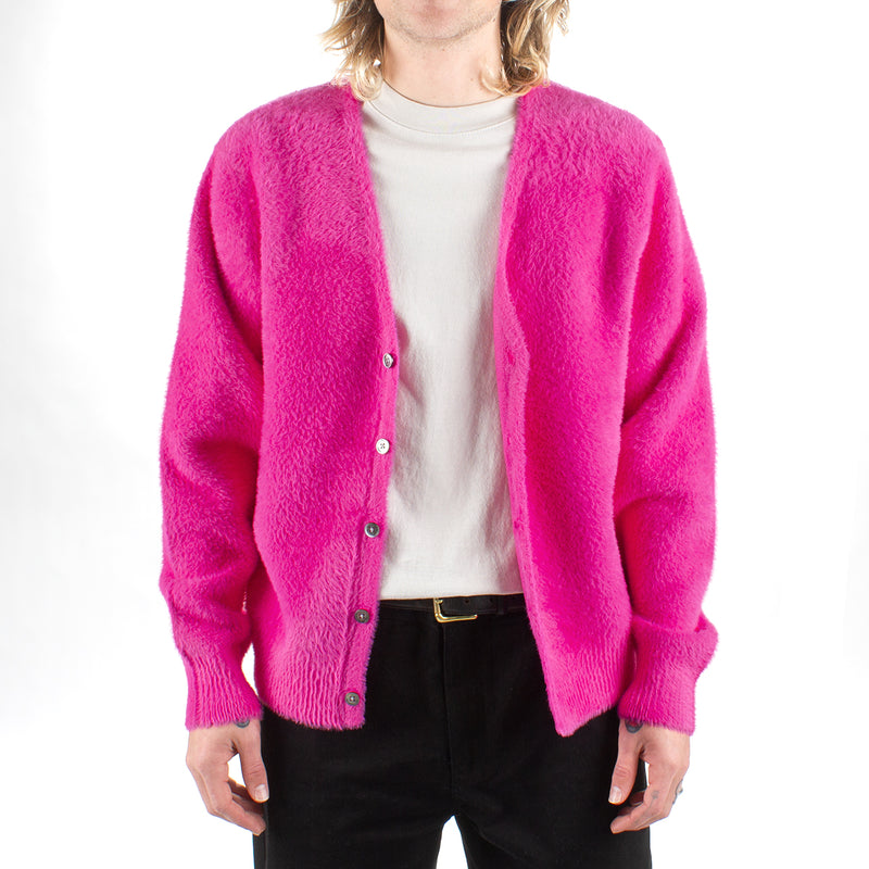 Stussy Shaggy Cardigan : Fuschia