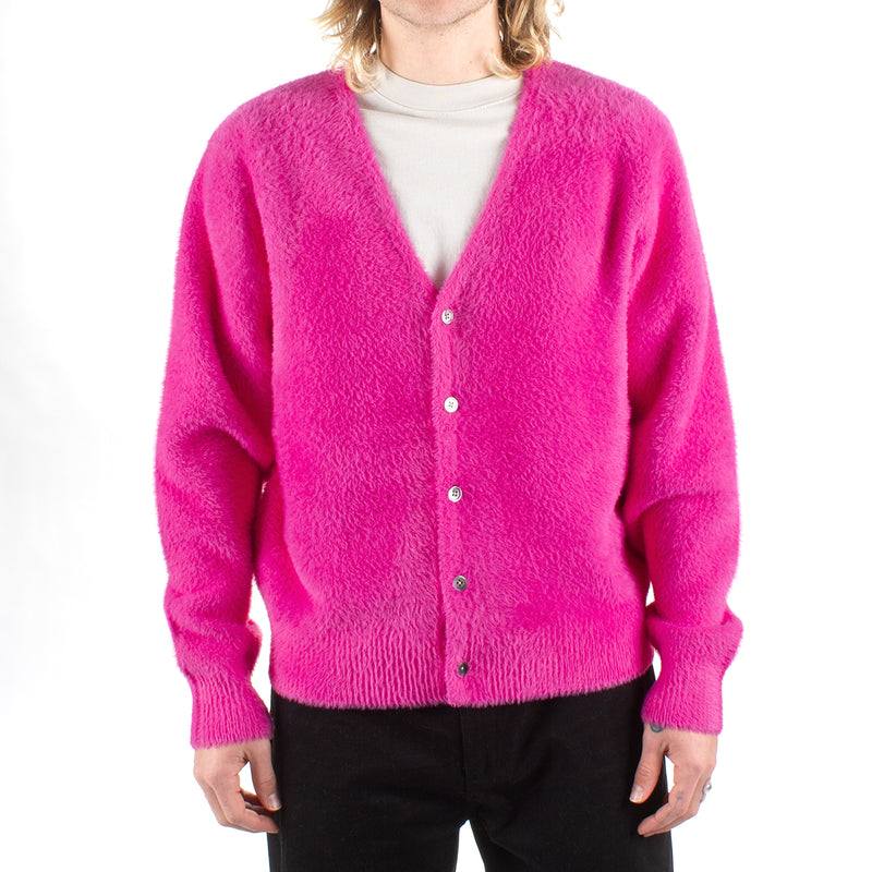 Stussy Shaggy Cardigan : Fuschia