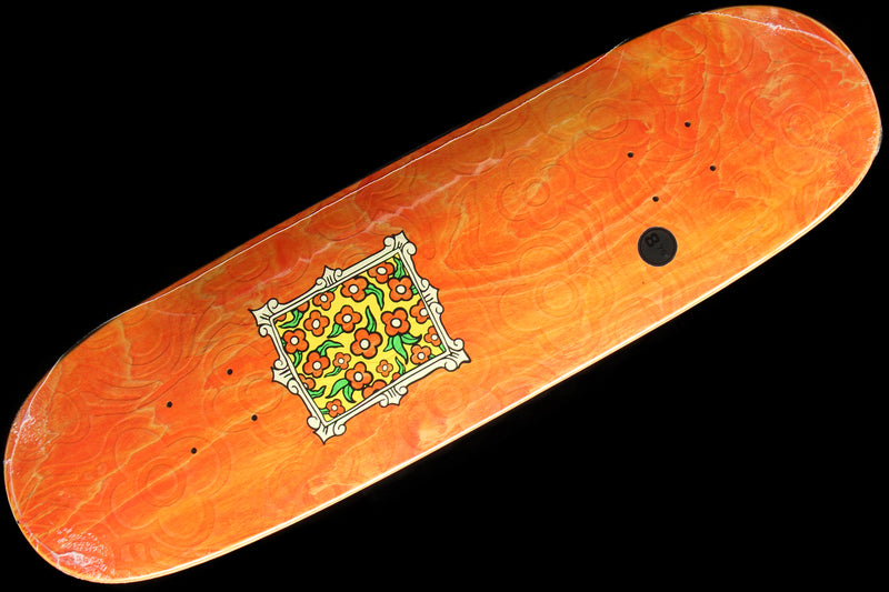 Krooked Shaped Flower Frame Embossed Orange Deck 8.75"