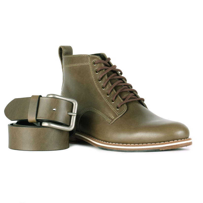 HELM Accessories 30 / Olive Silver Buckle Wide Belts