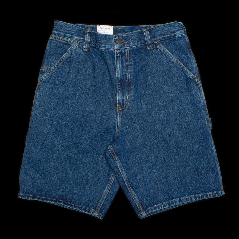 Carhartt WIP | Single Knee Short Style # I032026-0106 Color : Blue (Stone Washed)
