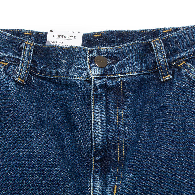 Carhartt WIP | Single Knee Short Style # I032026-0106 Color : Blue (Stone Washed)