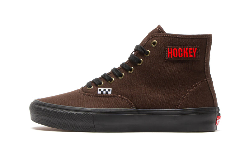 Vans | Skate Authentic High x Hockey Style # VN0009QWB9M1 Color : Brown / Black