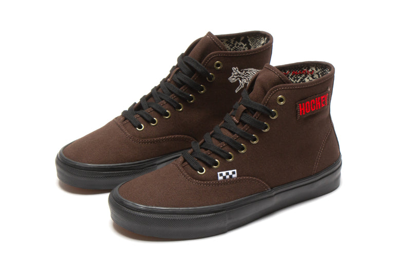 Vans | Skate Authentic High x Hockey Style # VN0009QWB9M1 Color : Brown / Black