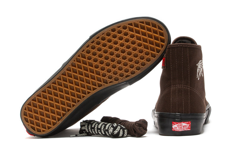 Vans | Skate Authentic High x Hockey Style # VN0009QWB9M1 Color : Brown / Black