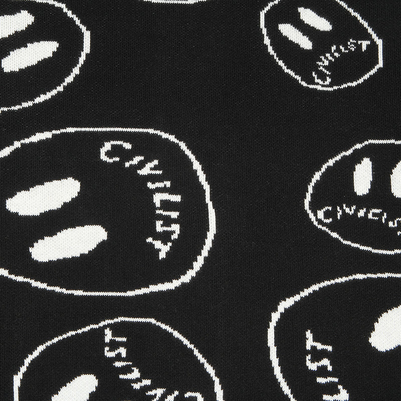 Civilist Smiler Knit Crew Black