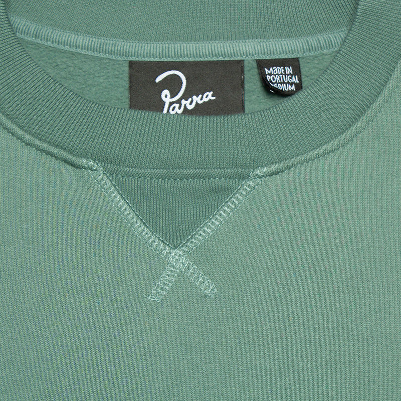 by Parra | Snaked By A Horse Crewneck Sweatshirt Style # 50216 Color : Pine Green