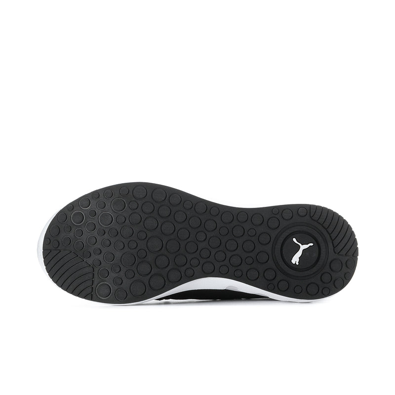 Men's black rubber outsole with circular tread pattern and Puma logo