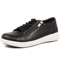 Women's Ziera Solar-XF in Black Leather/ White Sole. Sku: ZR10058BDCLE