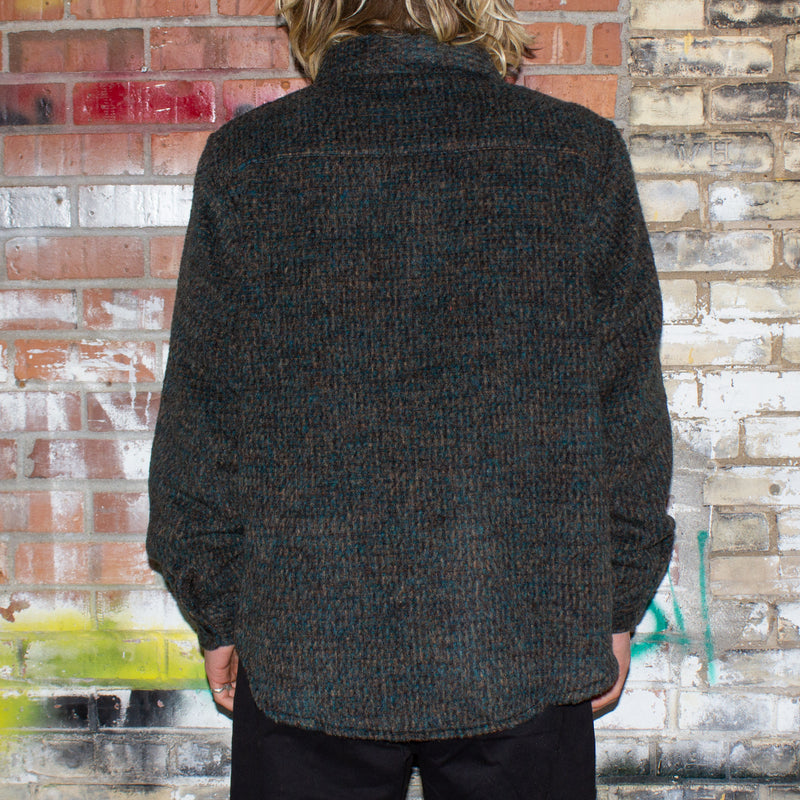 Stussy Speckled Wool CPO Shirt : Black
