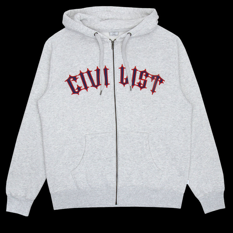 Civilist Spike Zip Hoodie Heather Grey