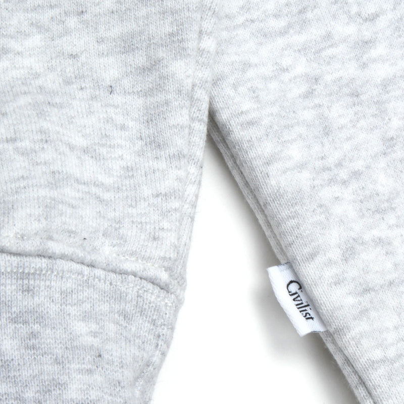 Civilist Spike Zip Hoodie Heather Grey