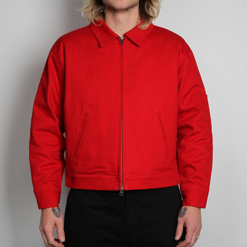 Glue Spit Zip-Up Jacket - Red