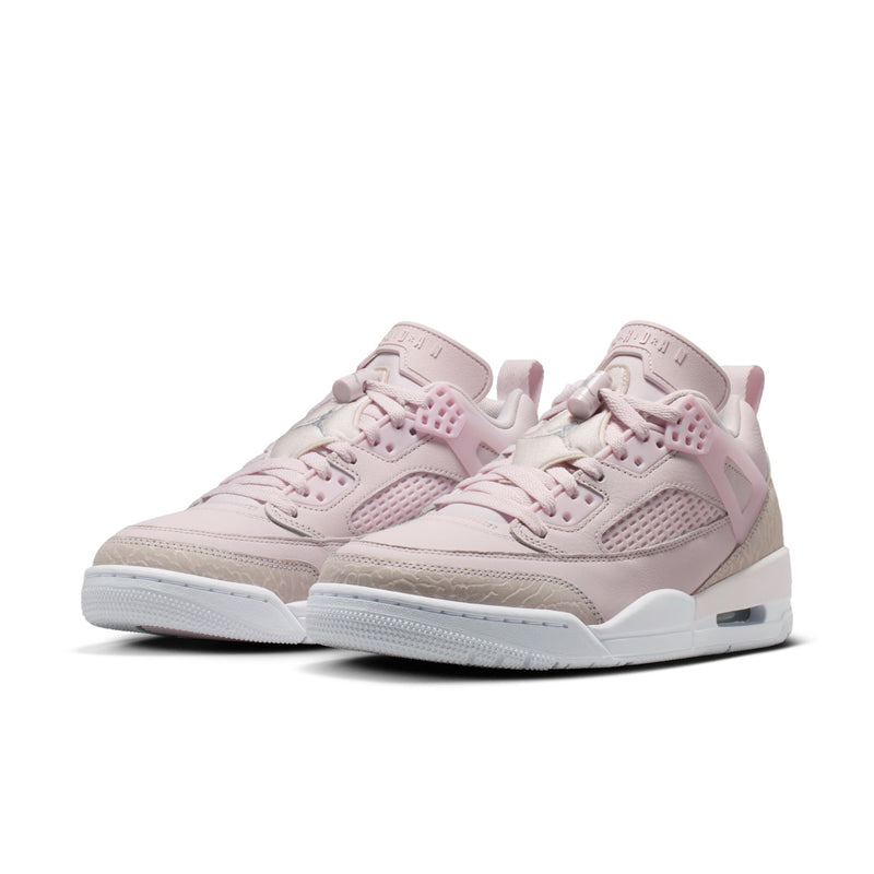 Women’s low-top sneakers in pearl pink and sail with textured panels and lace-up