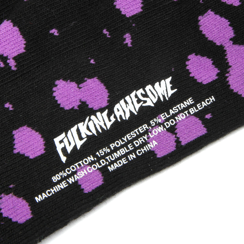 Fucking Awesome Splat Sock Black