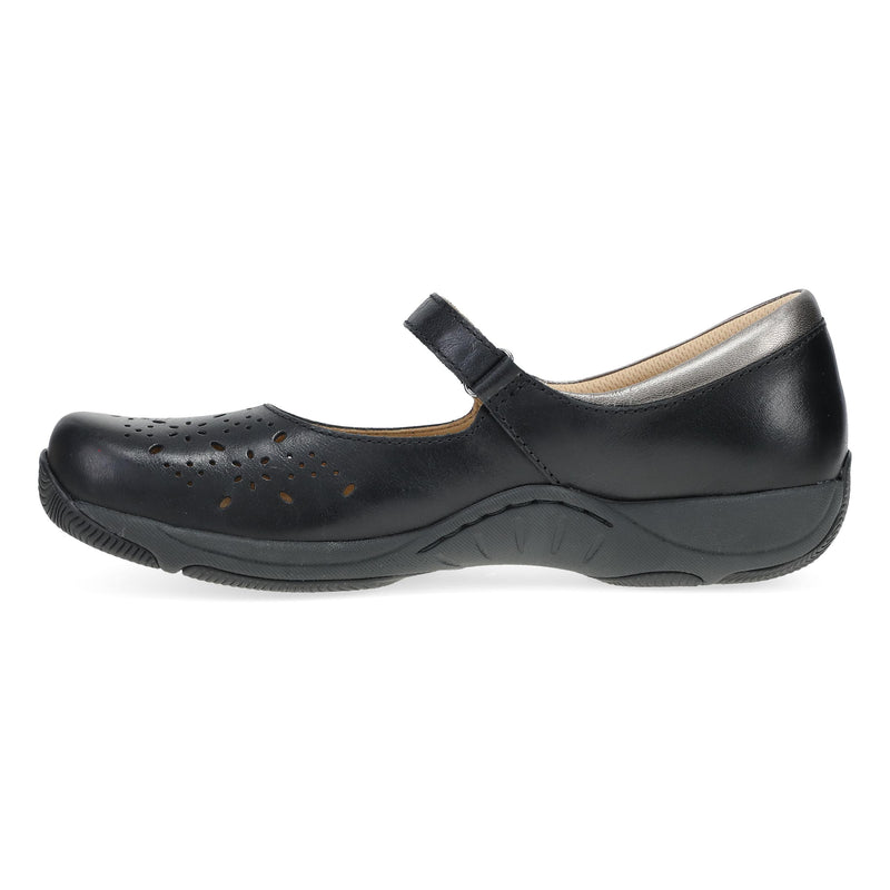 Side image of Stacy Black Waxy Burnished