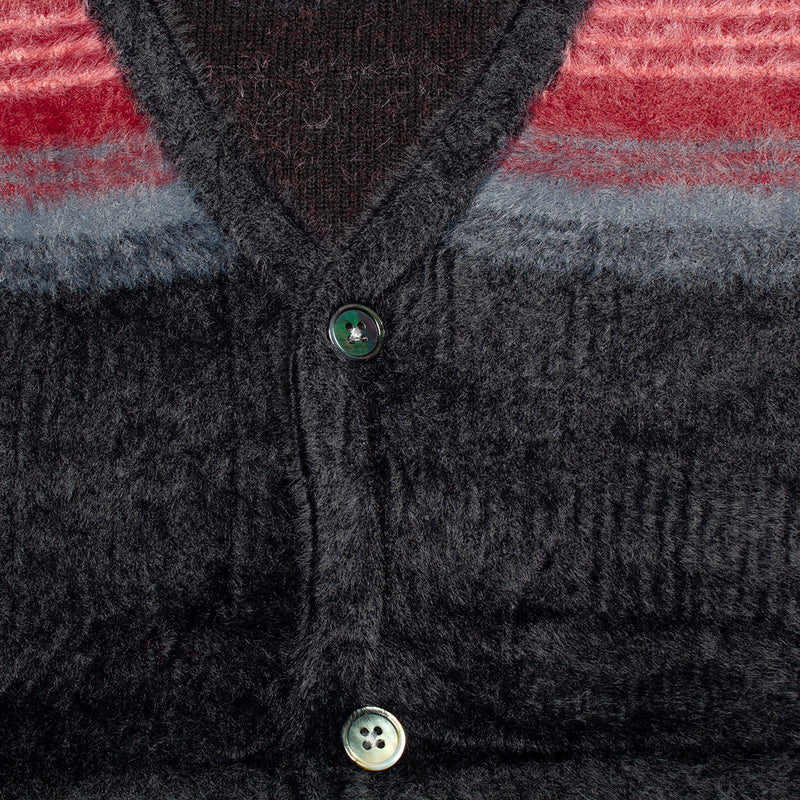 Stripe Shaggy Cardigan