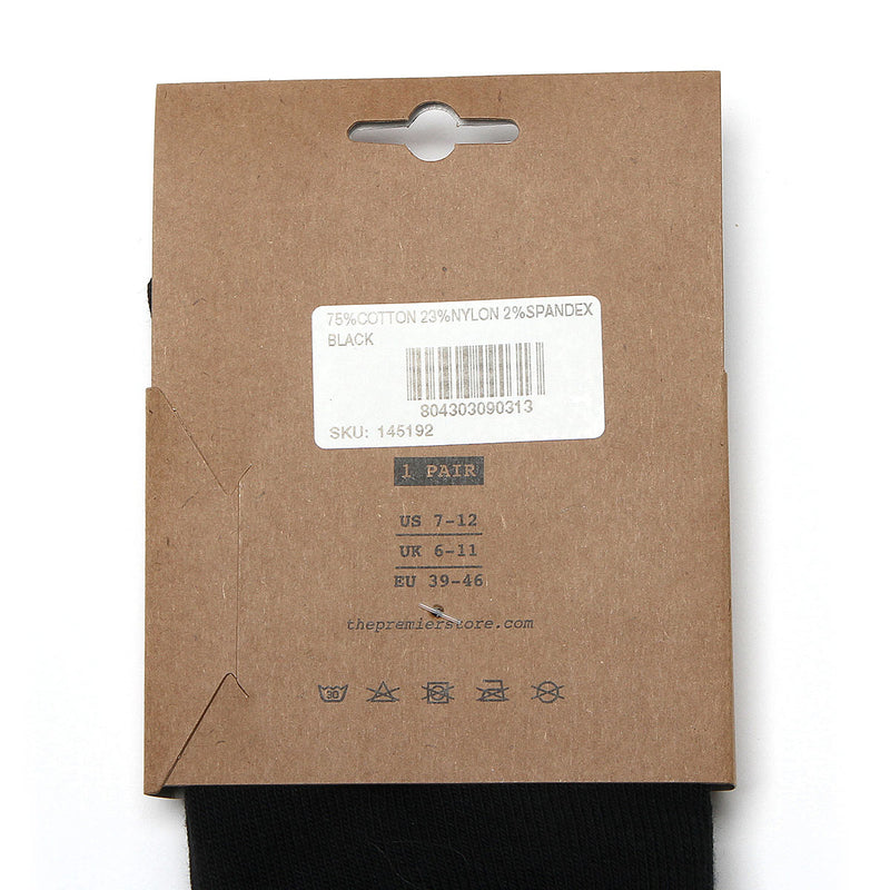 Premier Striped Crew Sock Black
