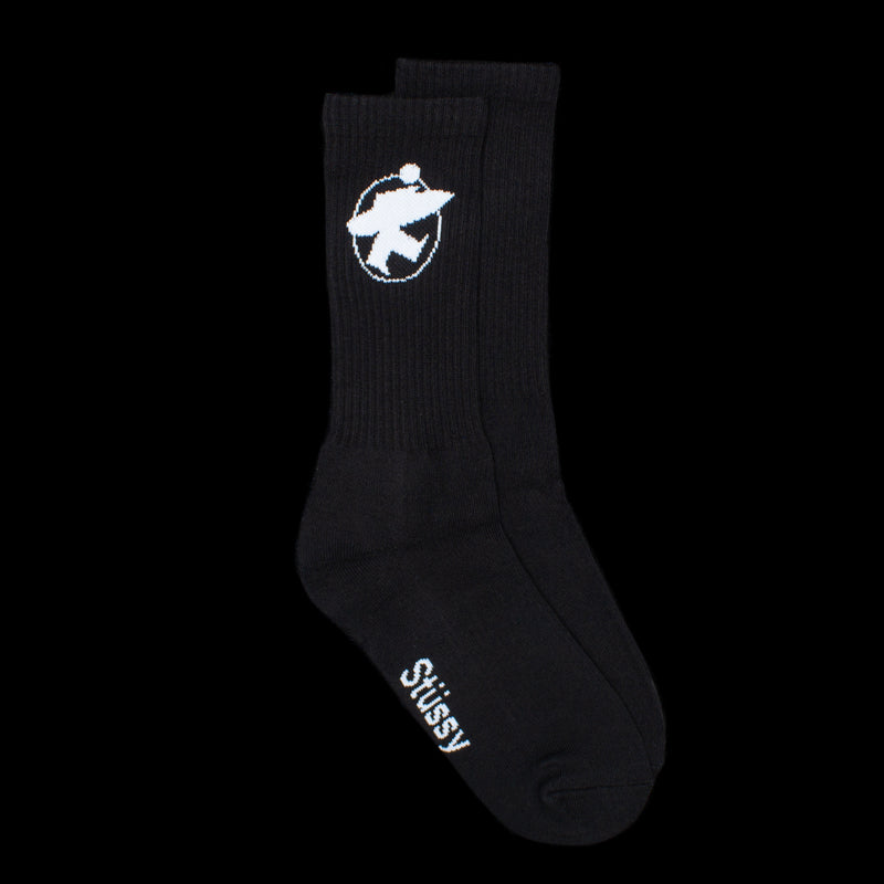 Stussy Surfman Crew Sock Black