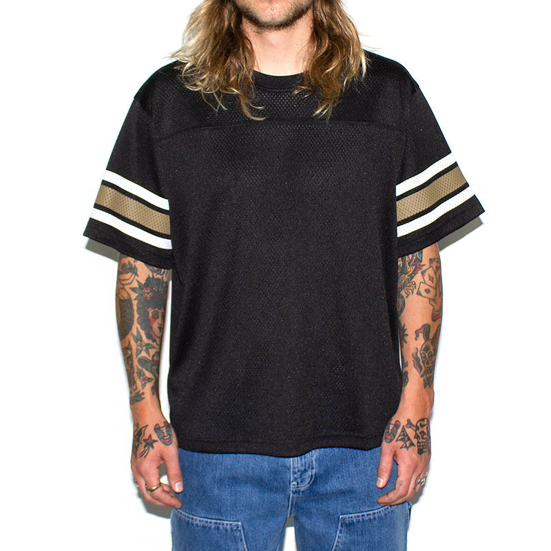 Stussy | Surfman Mesh Football Jersey Style # 1140332 Color : Black