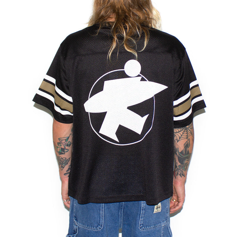 Stussy | Surfman Mesh Football Jersey Style # 1140332 Color : Black