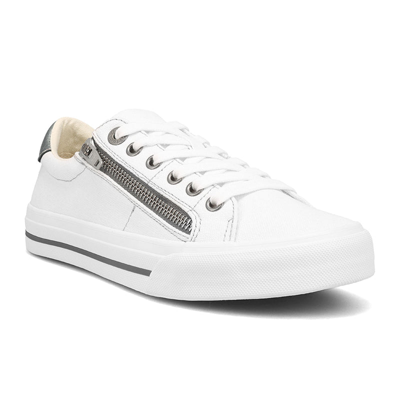 Taos Z Soul Sneaker (Women) - White/Pewter Athletic - Casual - Lace Up - The Heel Shoe Fitters