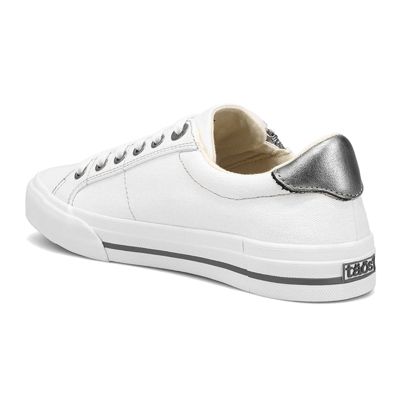 Taos Z Soul Sneaker (Women) - White/Pewter Athletic - Casual - Lace Up - The Heel Shoe Fitters