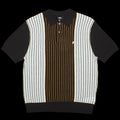 Stussy Textured S/S Polo Sweater Style # 117167 Color : Black Stripe
