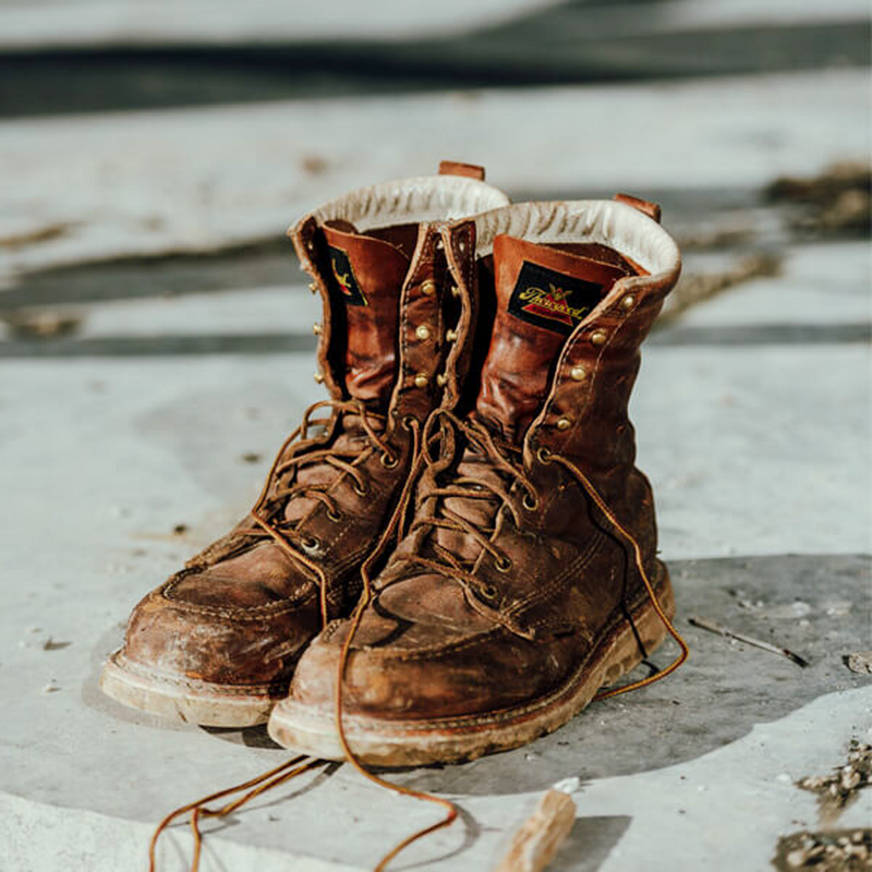 Thorogood American Heritage 8" Moc Toe Steel Toe Work Boot (Men) - Brown Boots - Work - 8" - Steel Toe - The Heel Shoe Fitters