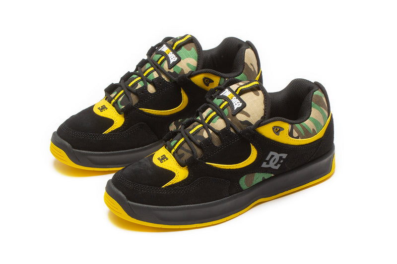 Thrasher x DC Kalynx Style # ADYS100805-BCM Color : Black / Camo / Yellow