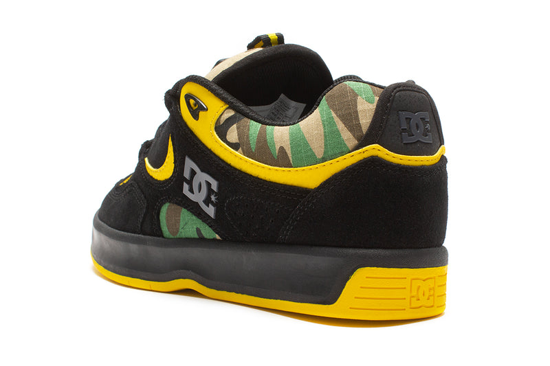 Thrasher x DC Kalynx Style # ADYS100805-BCM Color : Black / Camo / Yellow