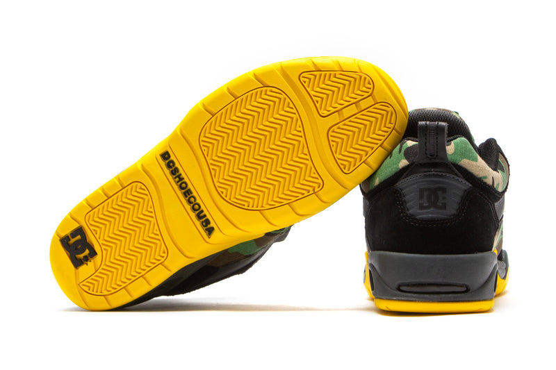 Thrasher x DC Truth Style # ADYS100761-BCM Color : Black / Camo / Yellow