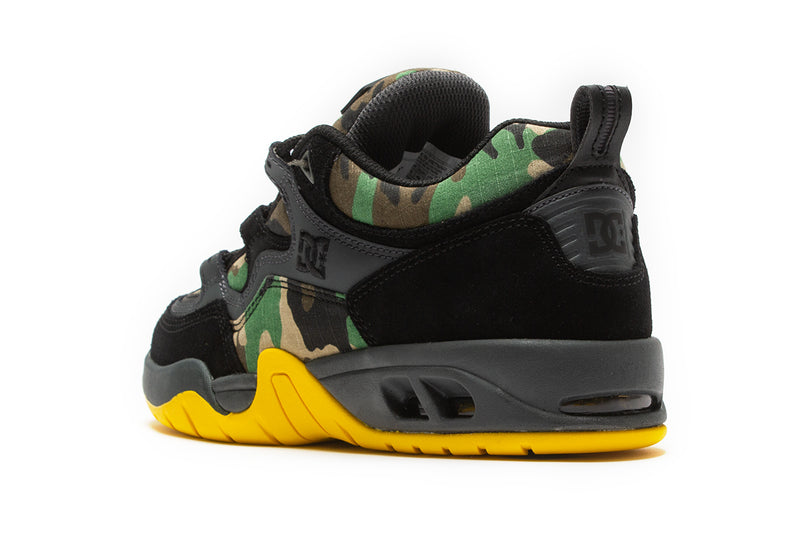 Thrasher x DC Truth Style # ADYS100761-BCM Color : Black / Camo / Yellow