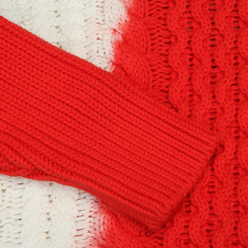 Stussy Tie Dye Fisherman Sweater Red