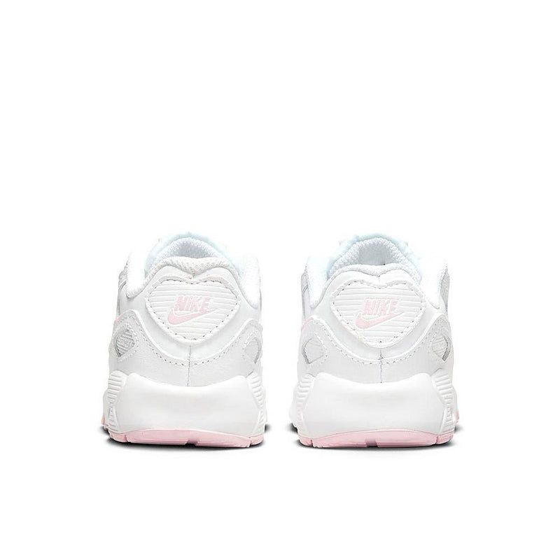 Toddler's Nike Air Max 90 LTR White/Pink Foam-White-White (CD6868 121)