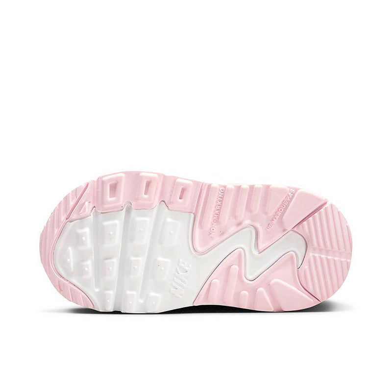Toddler's Nike Air Max 90 LTR White/Pink Foam-White-White (CD6868 121)