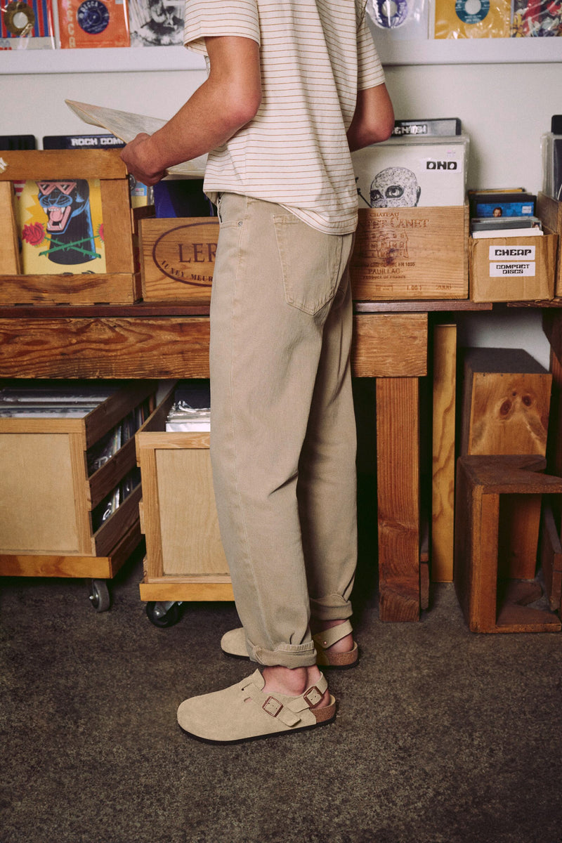 Tokio Men's Taupe Suede